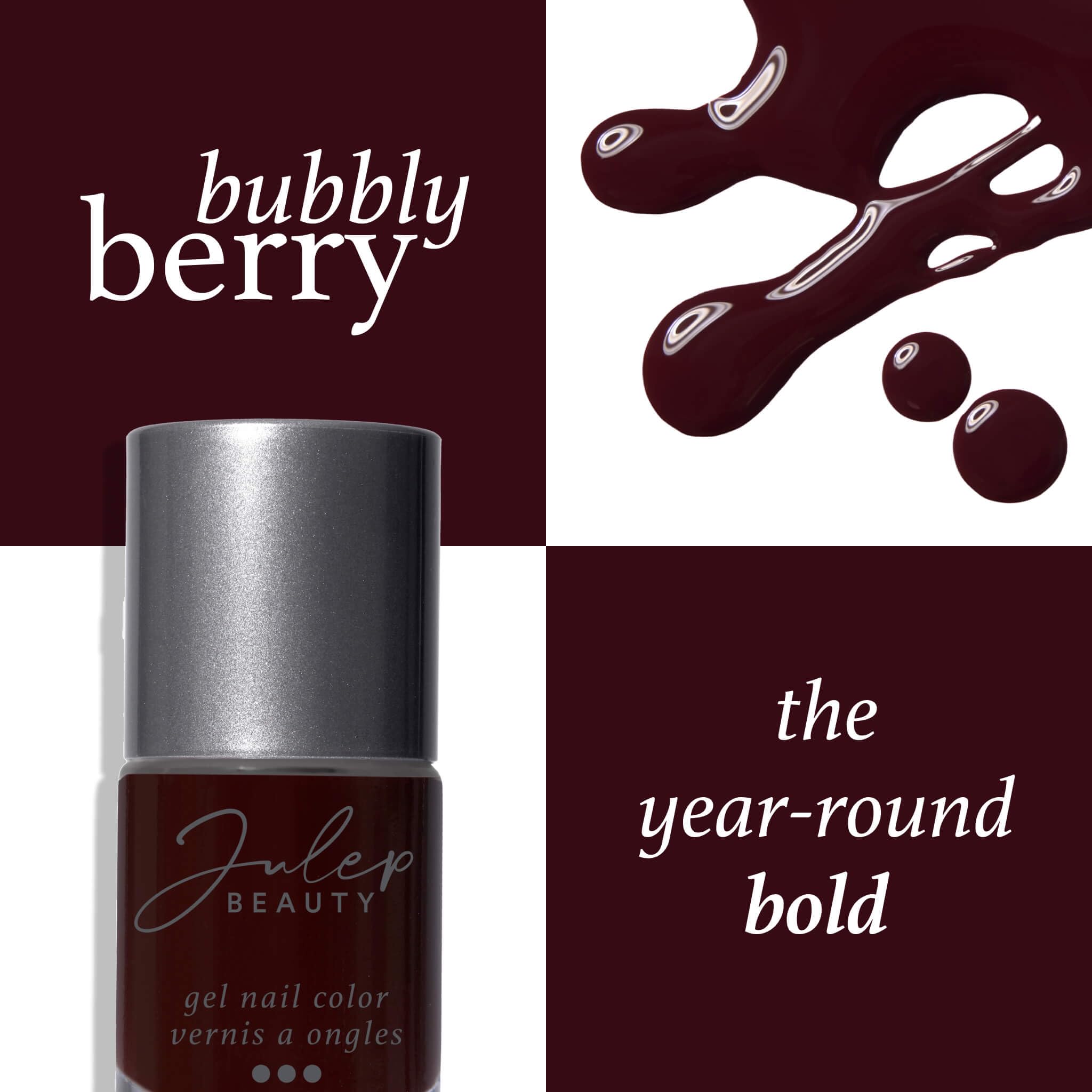 Julep Quick-Dry Gel Nail Polish, Long Lasting, Air-Dry Formula, No UV/LED Lamp Needed, Vegan, Chip-Resistant - Bubbly Berry